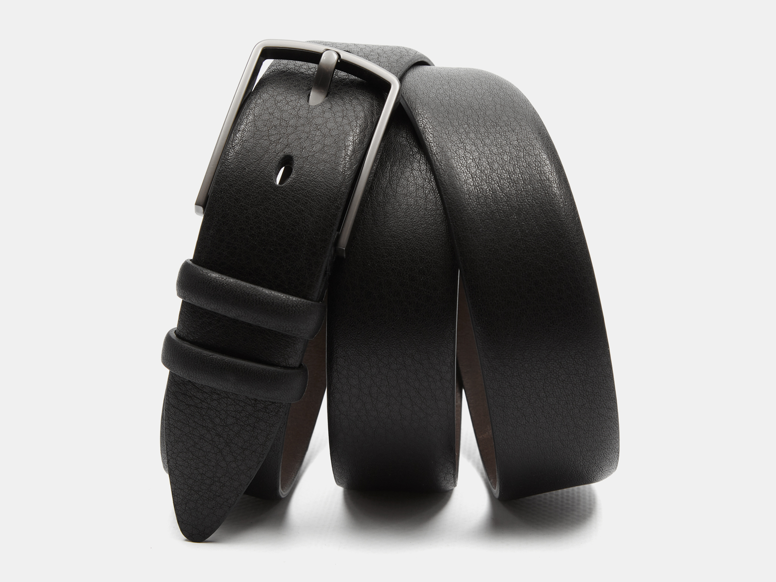 Кожаный черный мужской классический ремень DC35-225