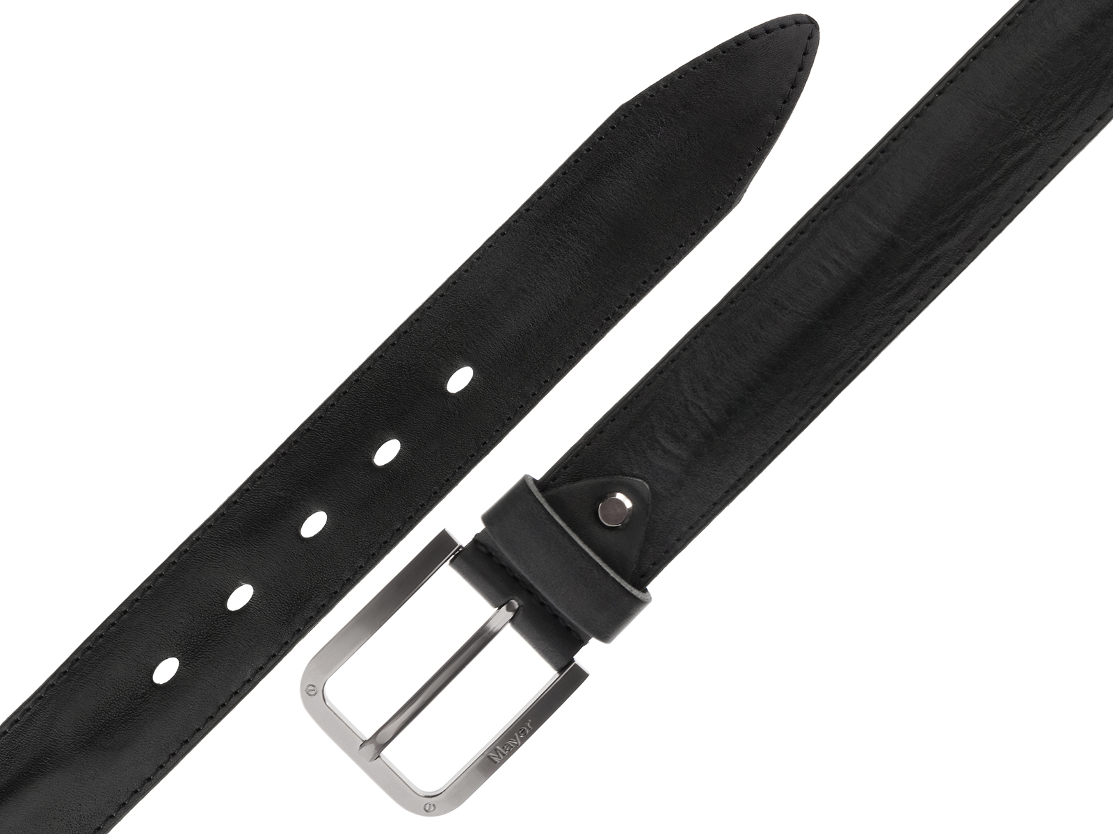 Кожаный черный мужской джинсовый ремень B40-2191