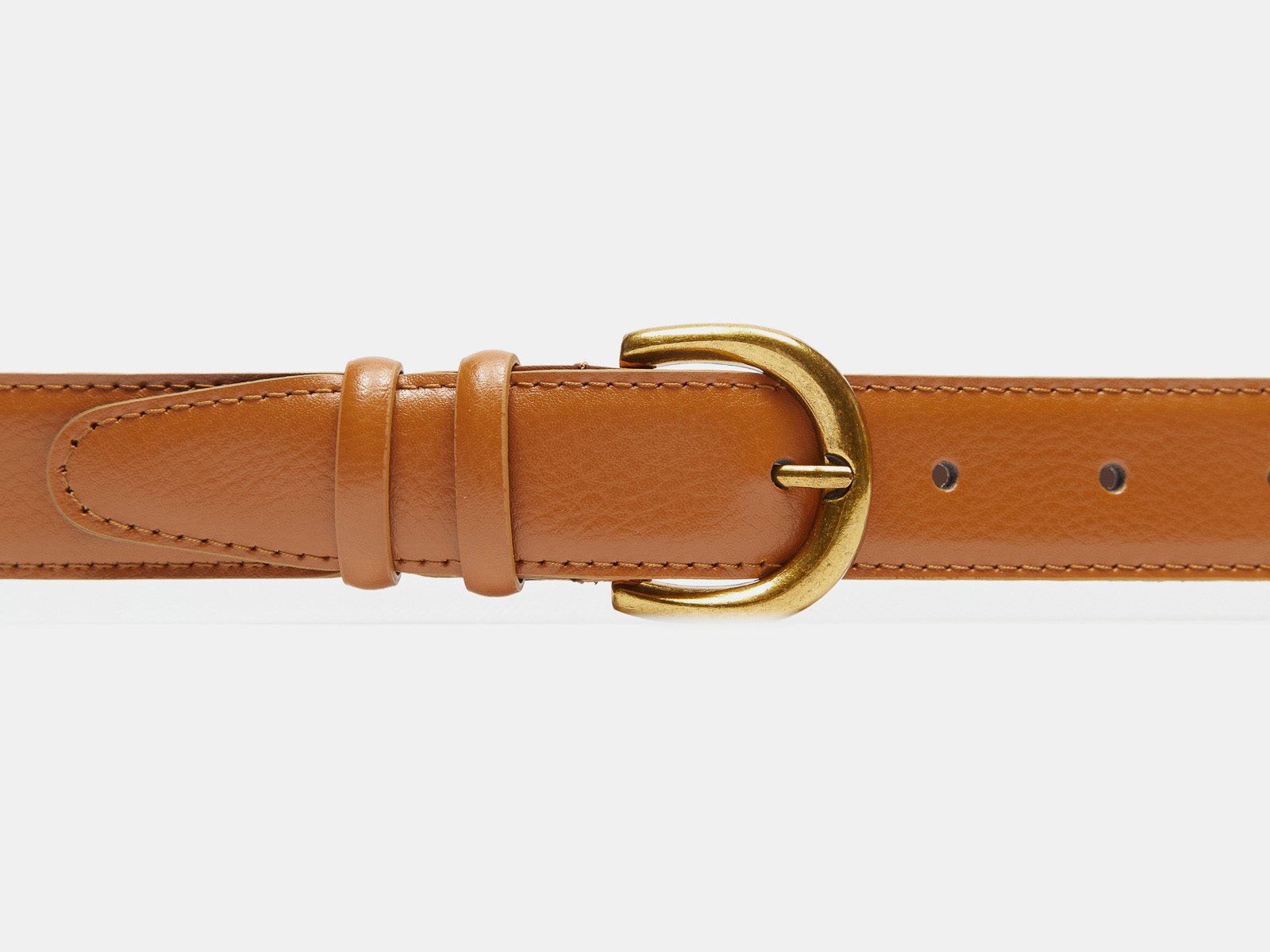 Кожаный охра женский джинсовый ремень B30-2129