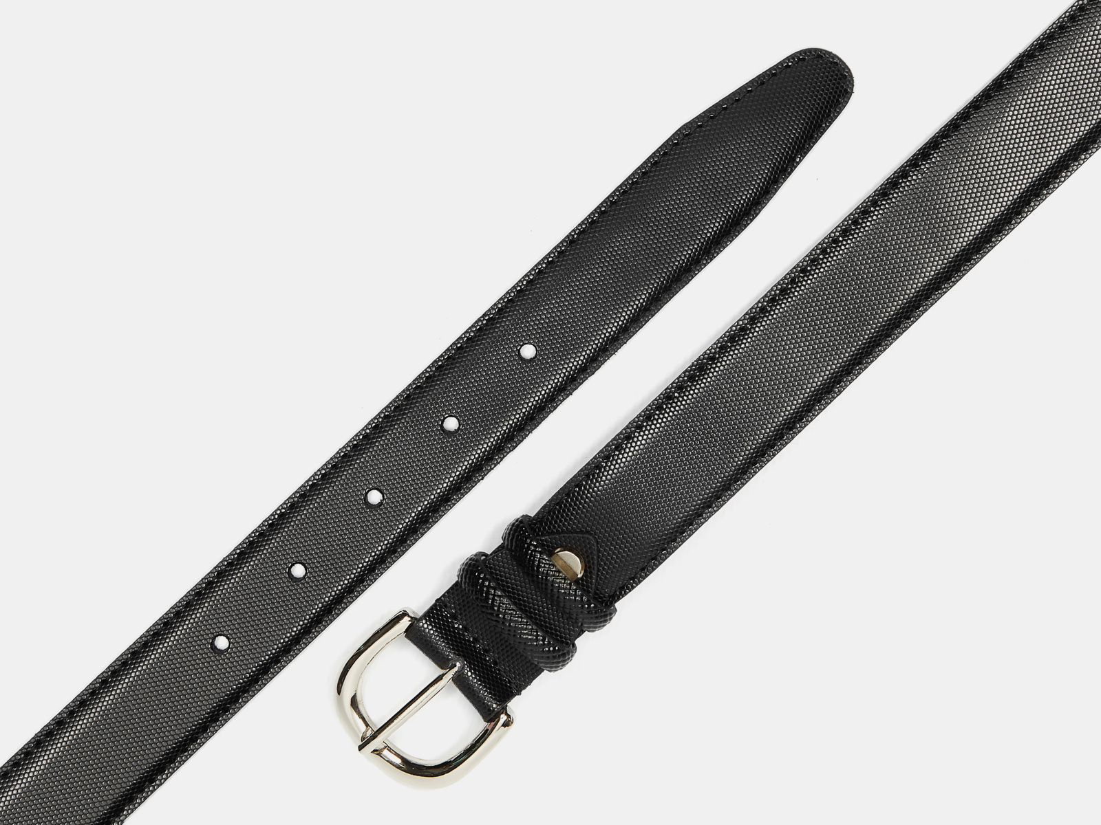 Кожаный черный женский джинсовый ремень B30-2133