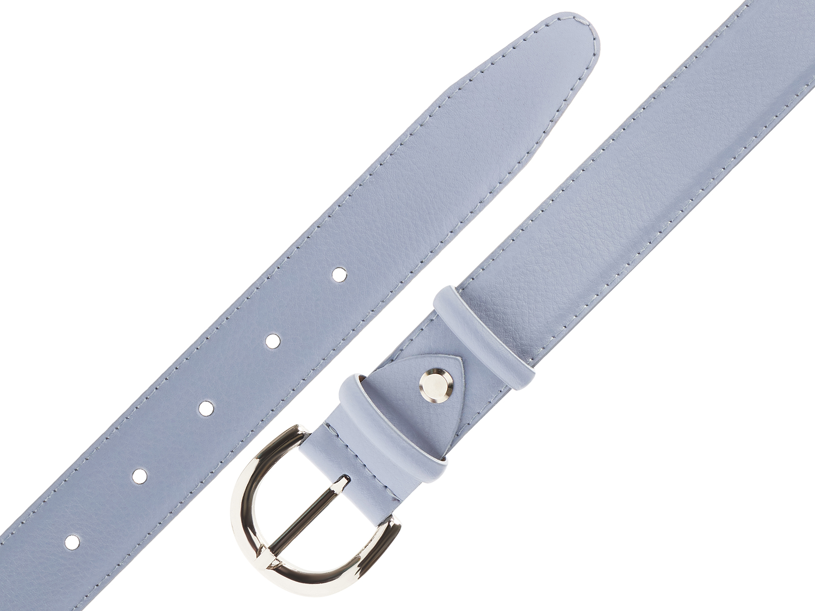Кожаный голубой женский джинсовый ремень B30-2120