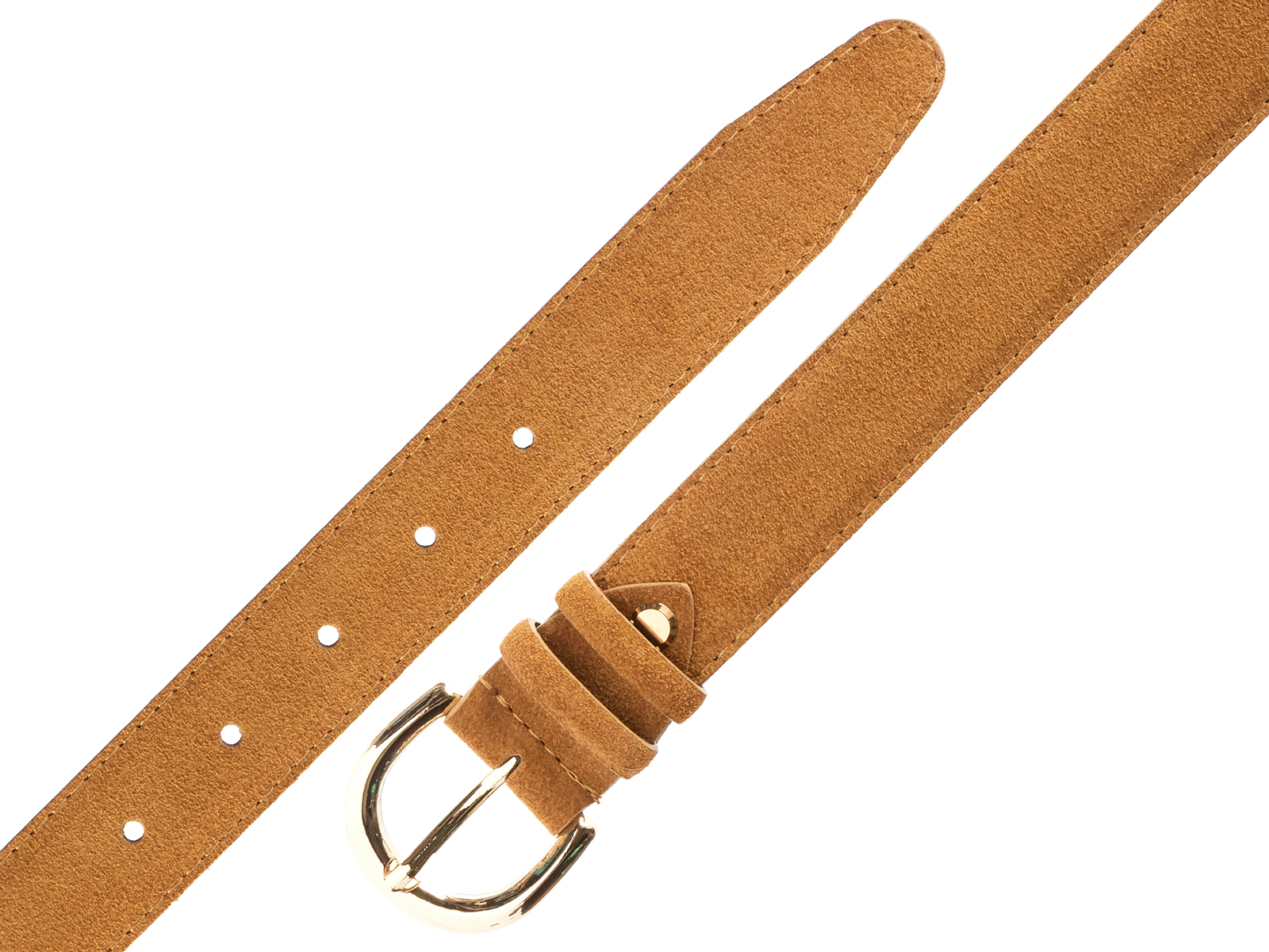 Кожаный охра женский джинсовый ремень 