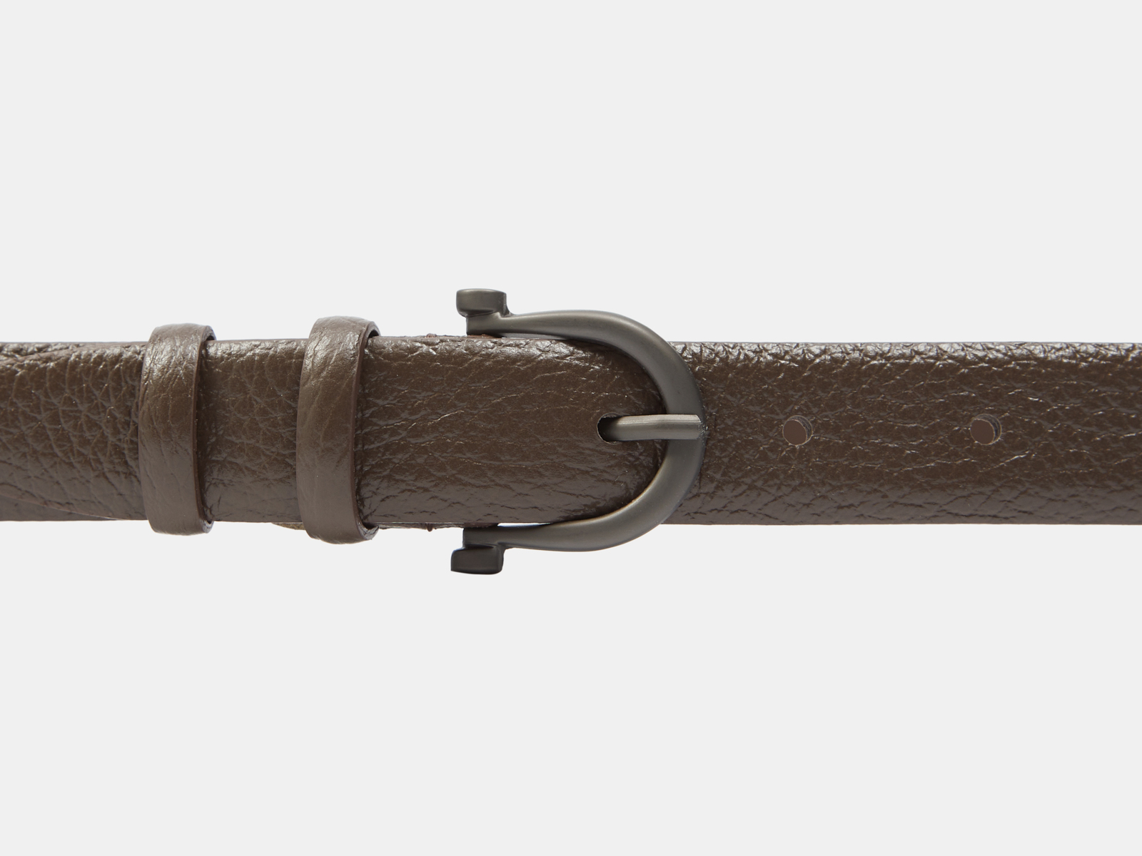 Кожаный коричневый женский джинсовый ремень B25-247