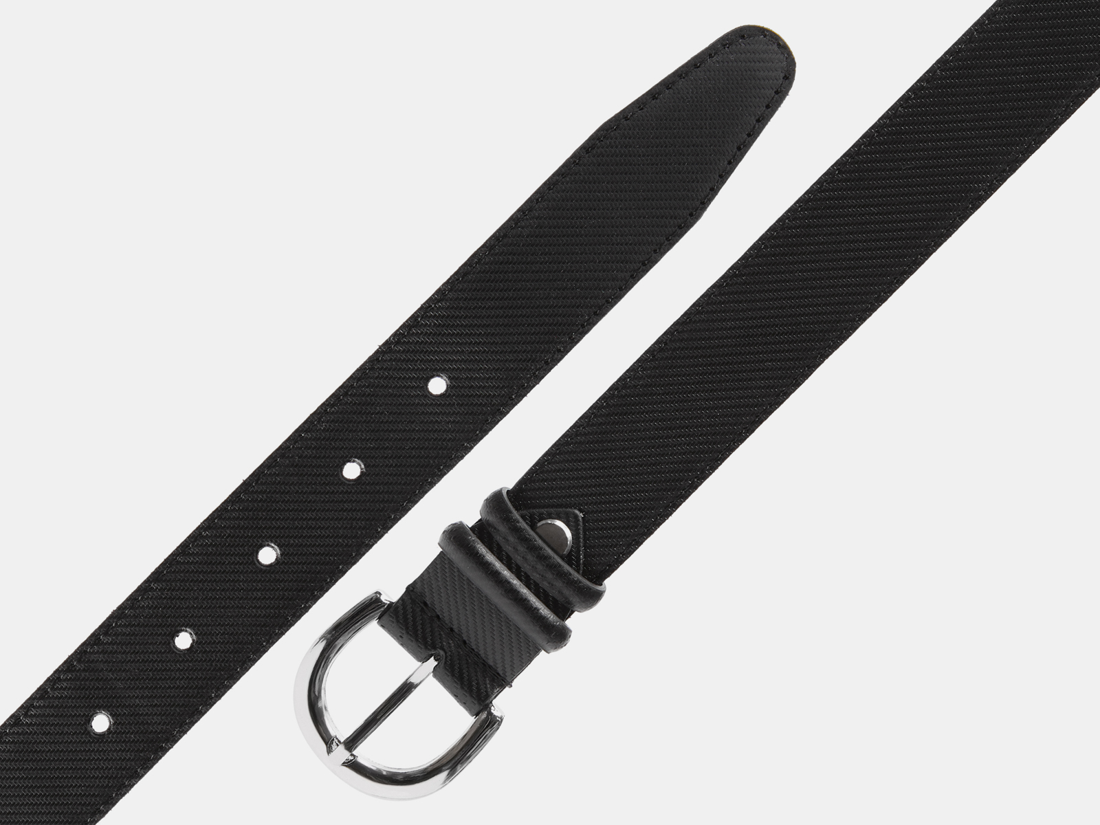 Кожаный черный женский джинсовый ремень B30-2145