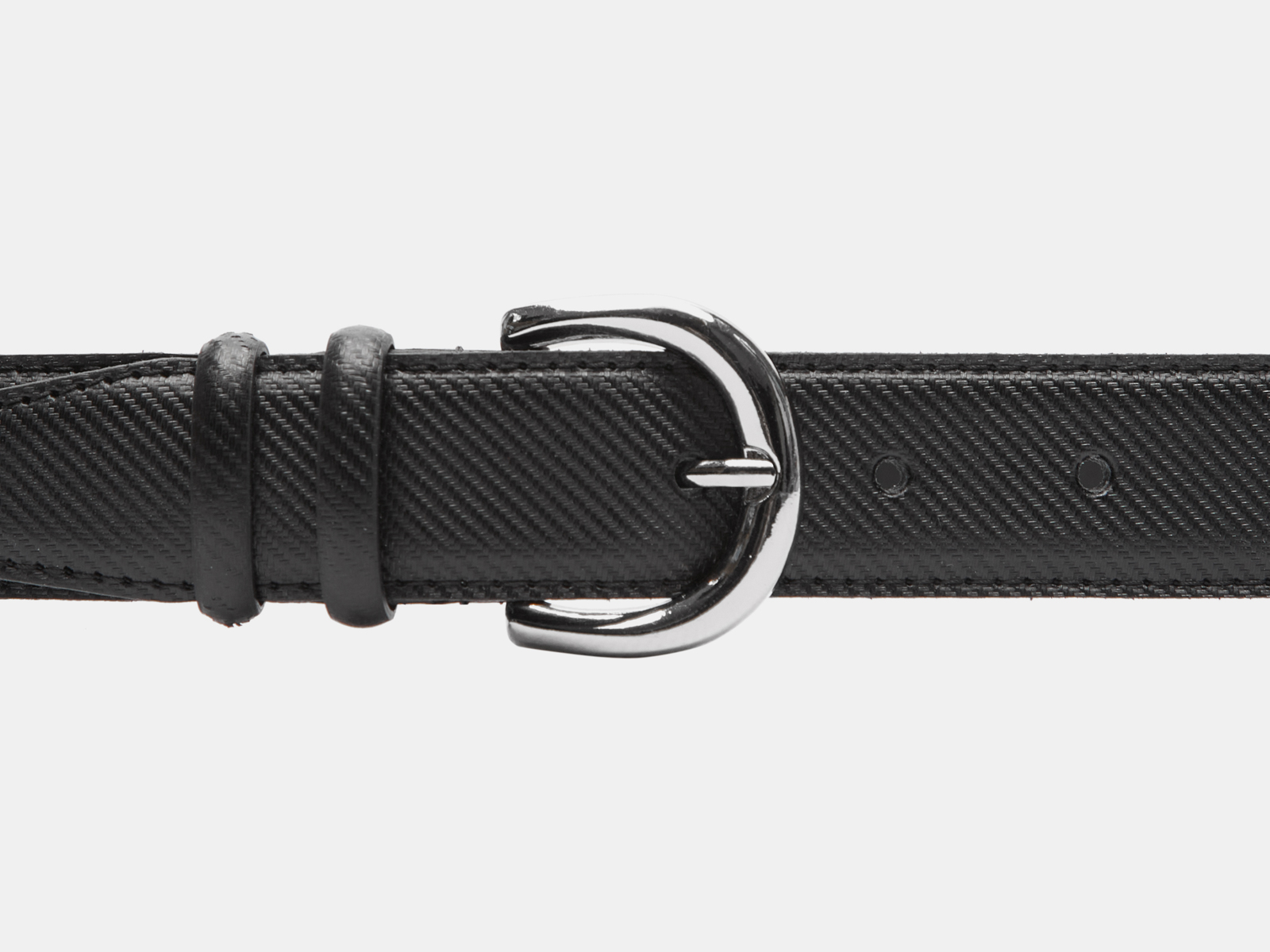 Кожаный черный женский джинсовый ремень B30-2145