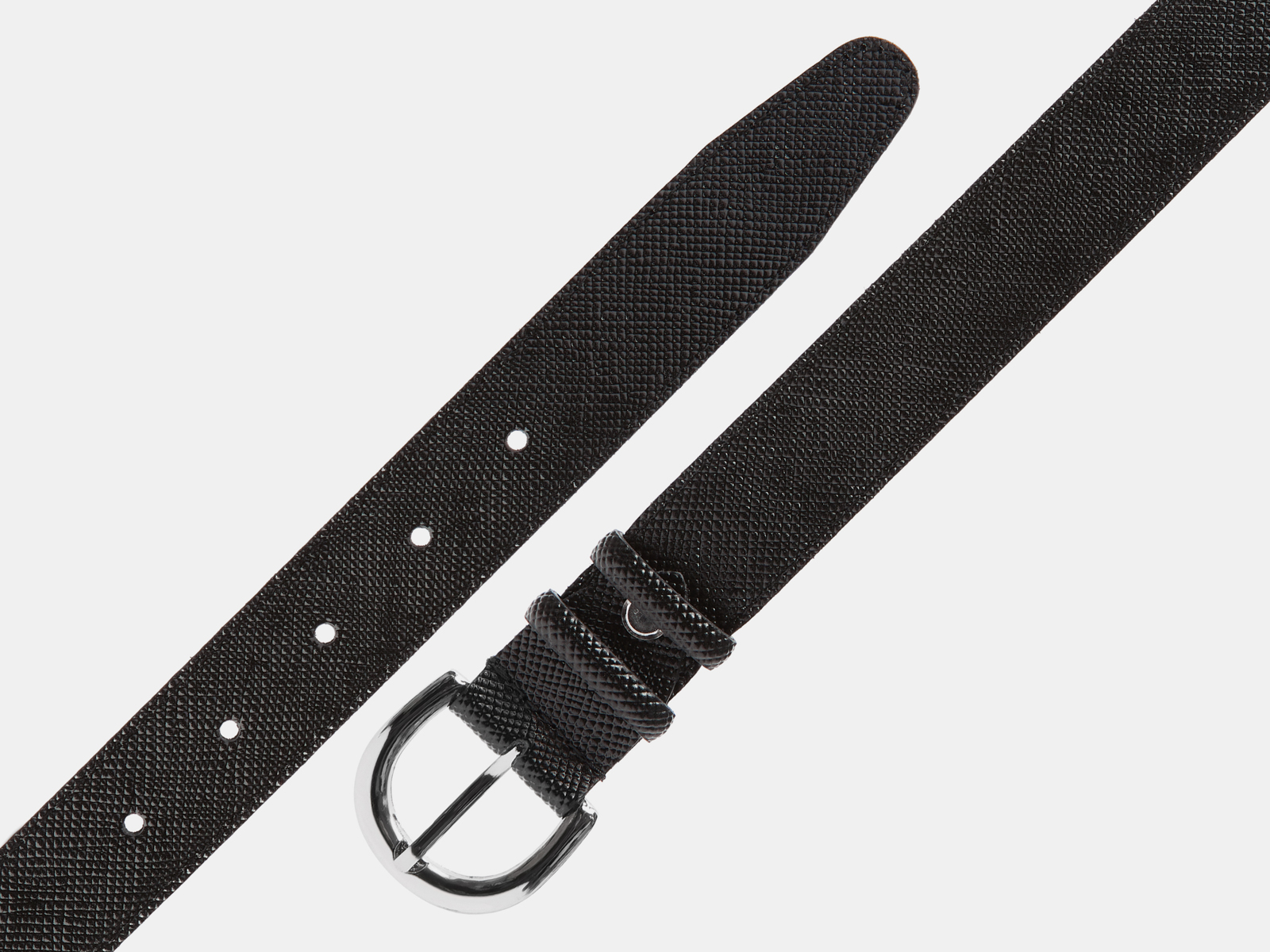 Кожаный черный женский джинсовый ремень B30-2146