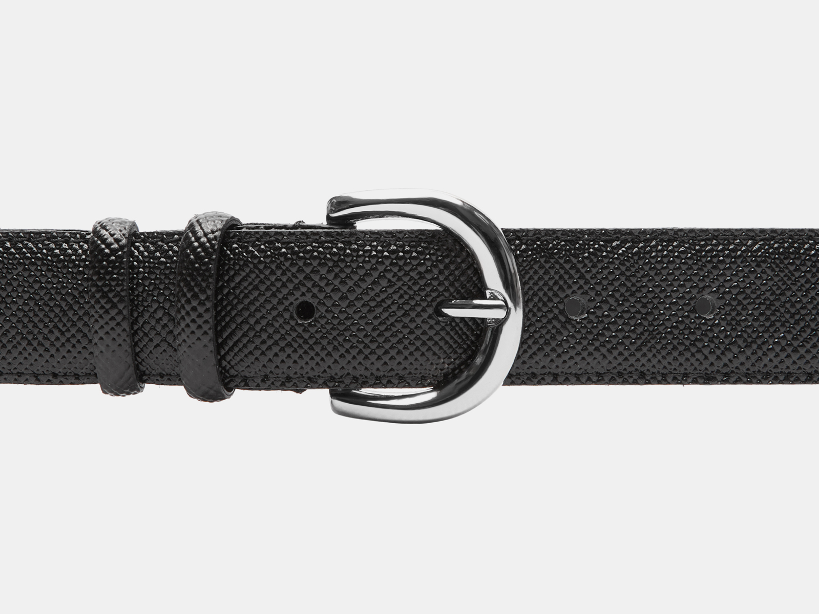 Кожаный черный женский джинсовый ремень B30-2146