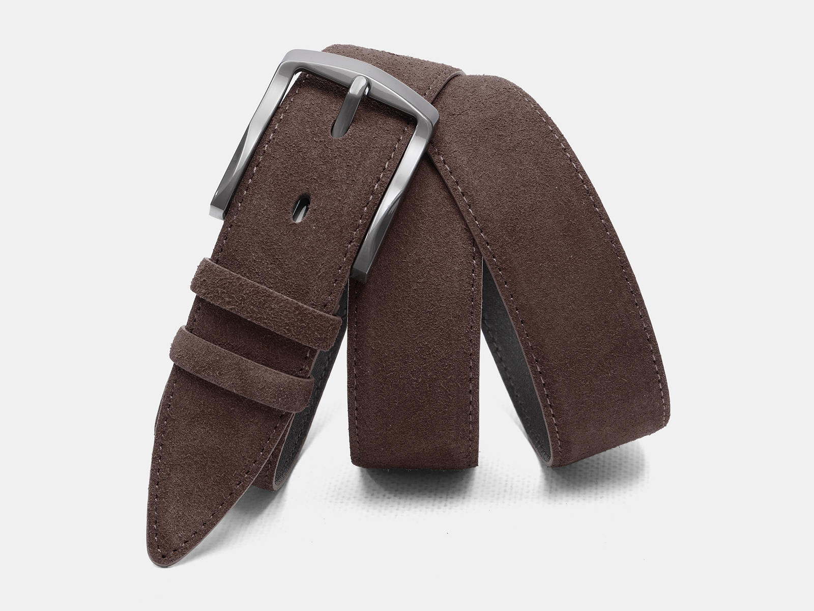 Кожаный коричневый мужской классический ремень ZM35-13