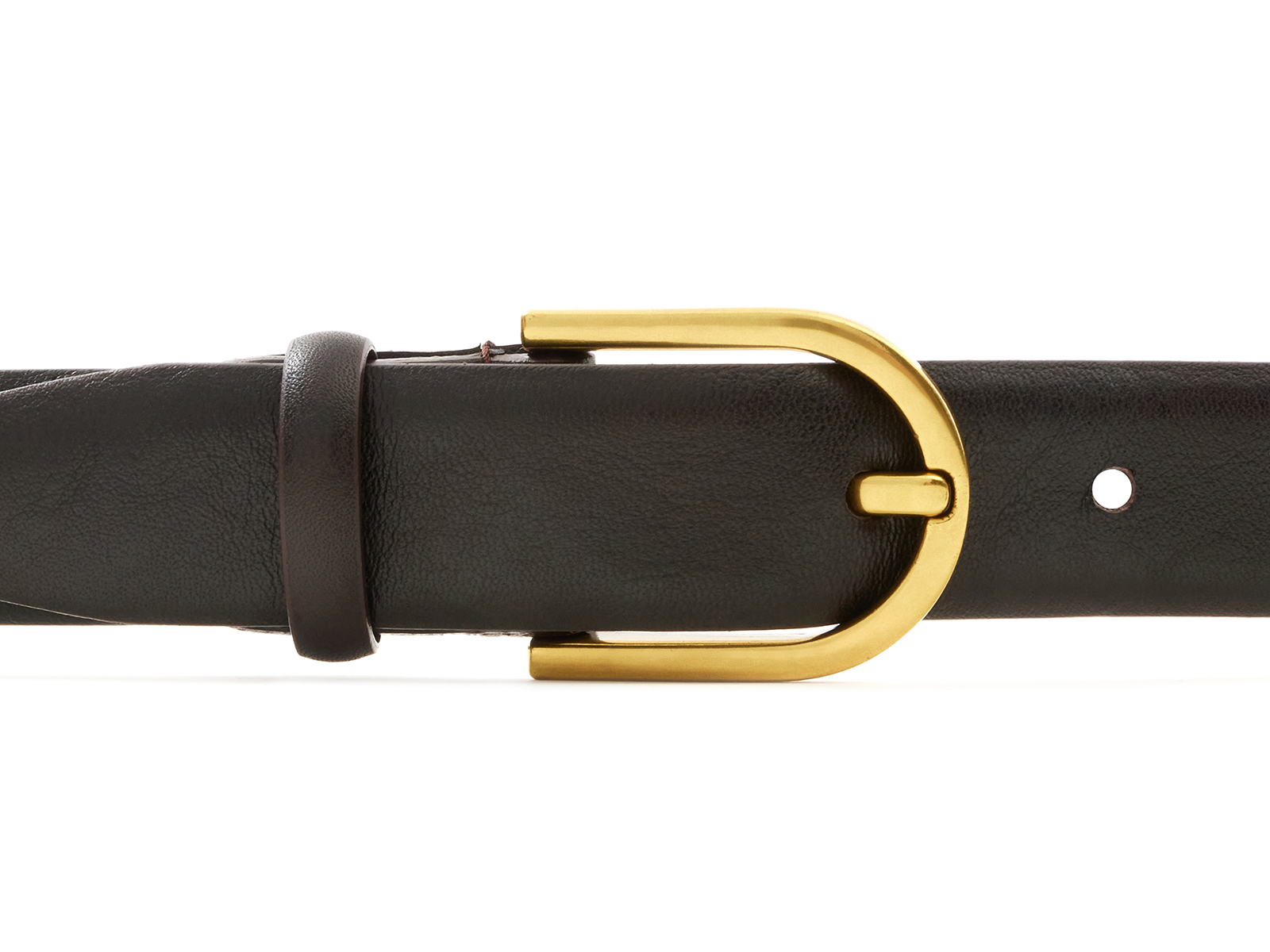 Кожаный коричневый женский джинсовый ремень B25-221