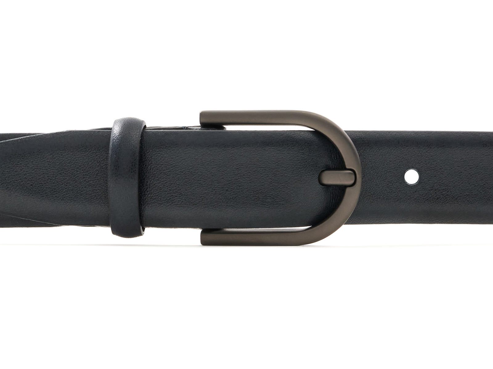 Кожаный синий женский джинсовый ремень B25-222