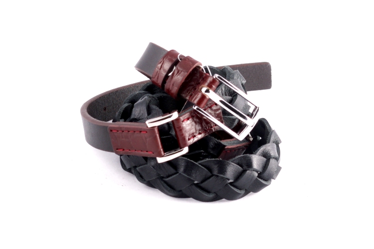 Кожаный  женский узкий ремень PL 01-20