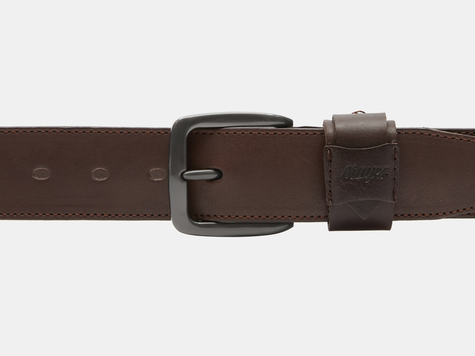 Кожаный коричневый мужской джинсовый ремень B40-2297