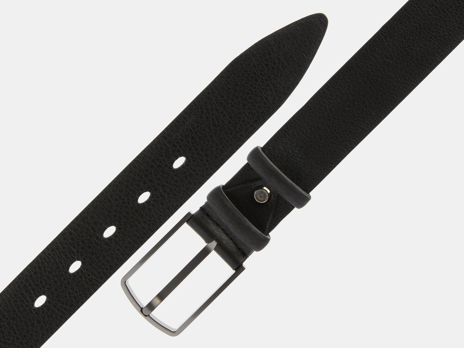 Кожаный черный мужской классический ремень DC35-225