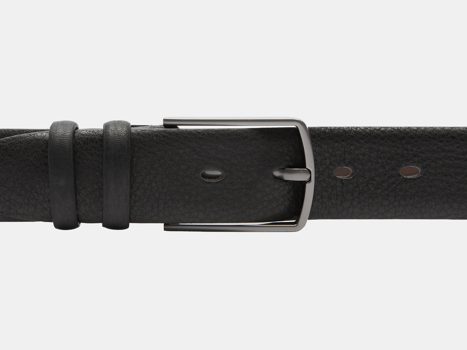 Кожаный черный мужской классический ремень DC35-225