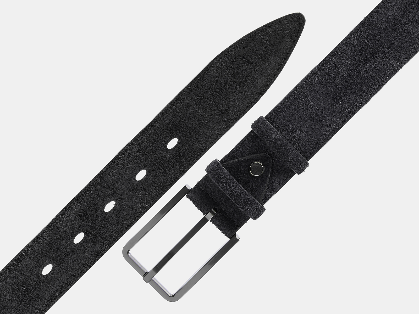 Кожаный черный мужской классический ремень ZM35-09