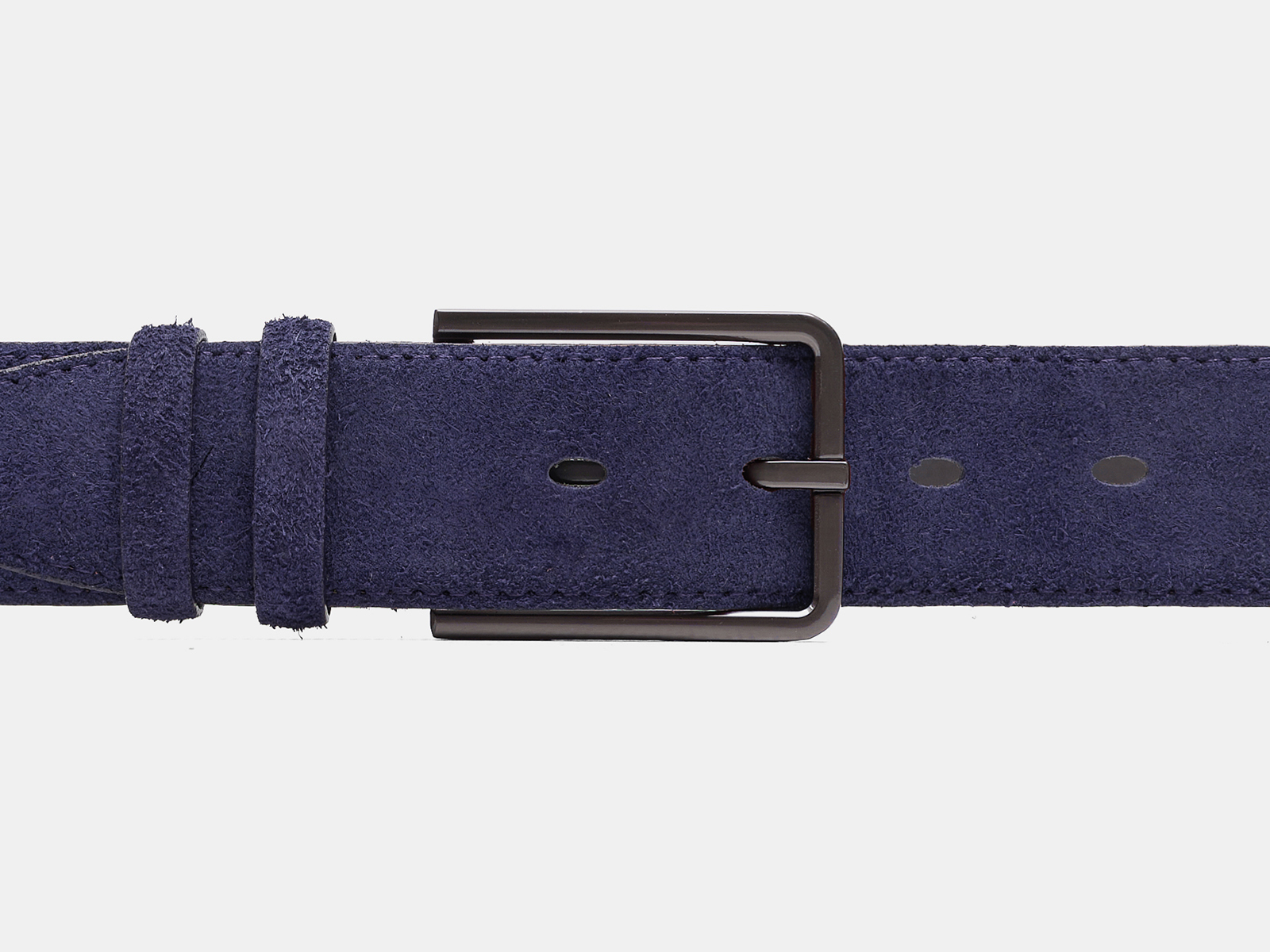 Кожаный синий мужской классический ремень ZM35-11