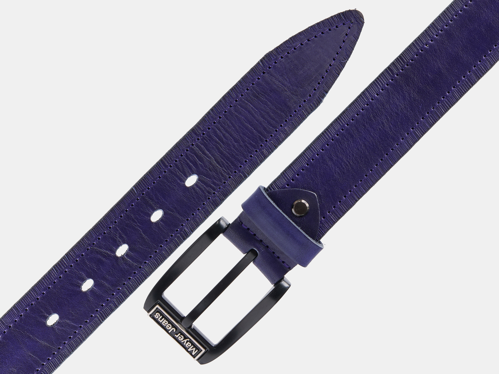 Кожаный синий мужской джинсовый ремень B40-2393