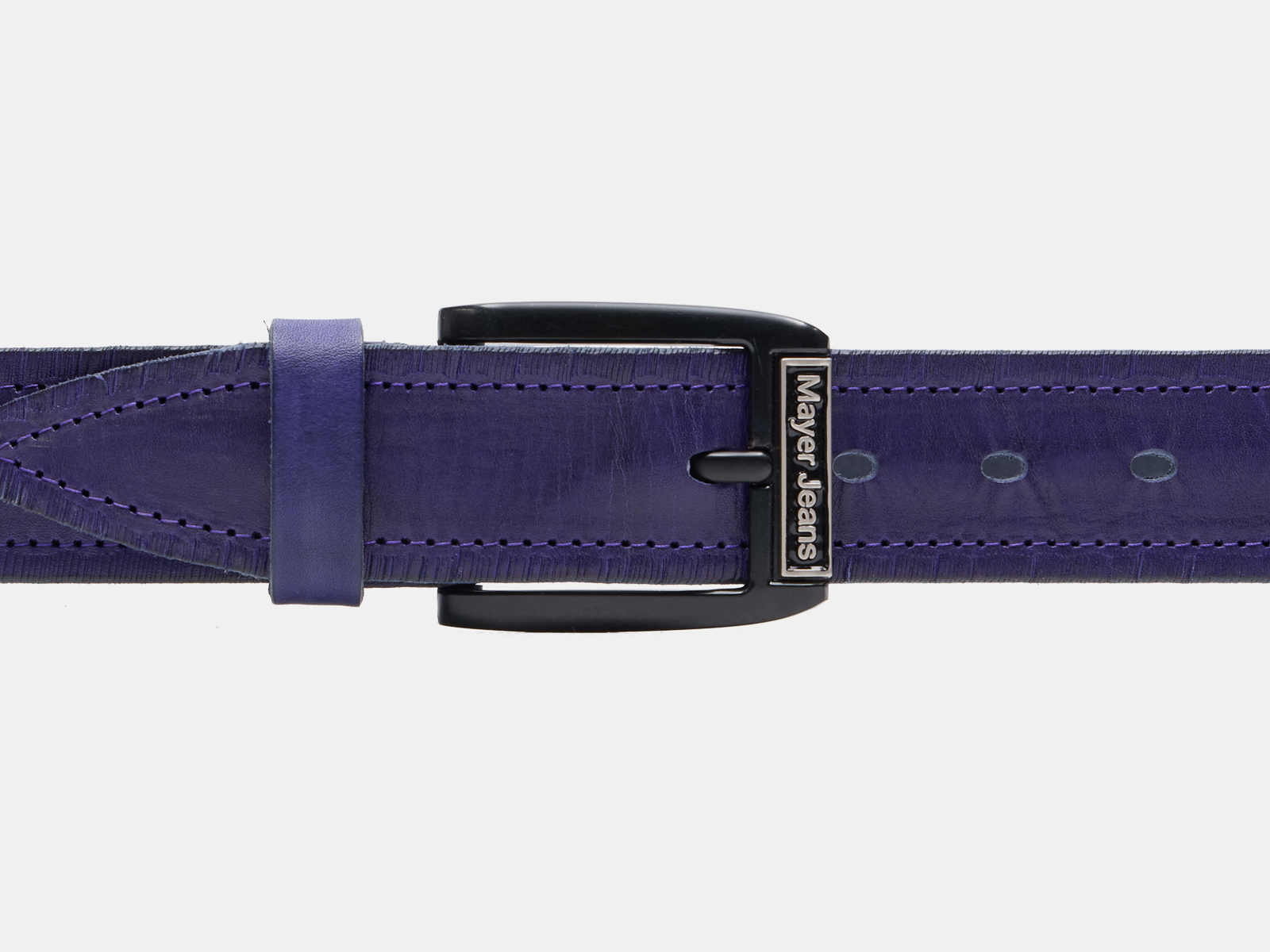 Кожаный синий мужской джинсовый ремень B40-2393