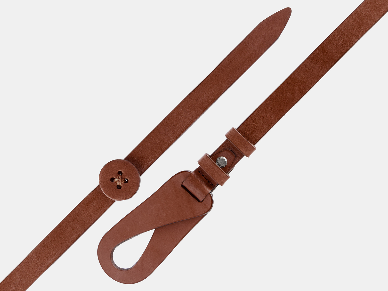 Кожаный коньячный женский джинсовый ремень B20-39