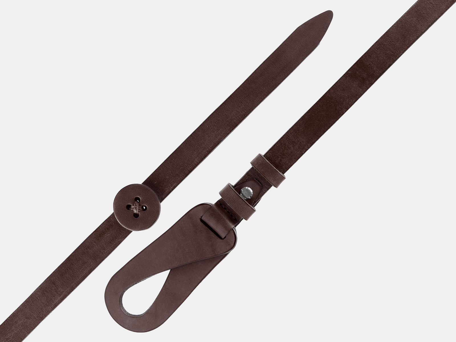 Кожаный коричневый женский джинсовый ремень B20-40