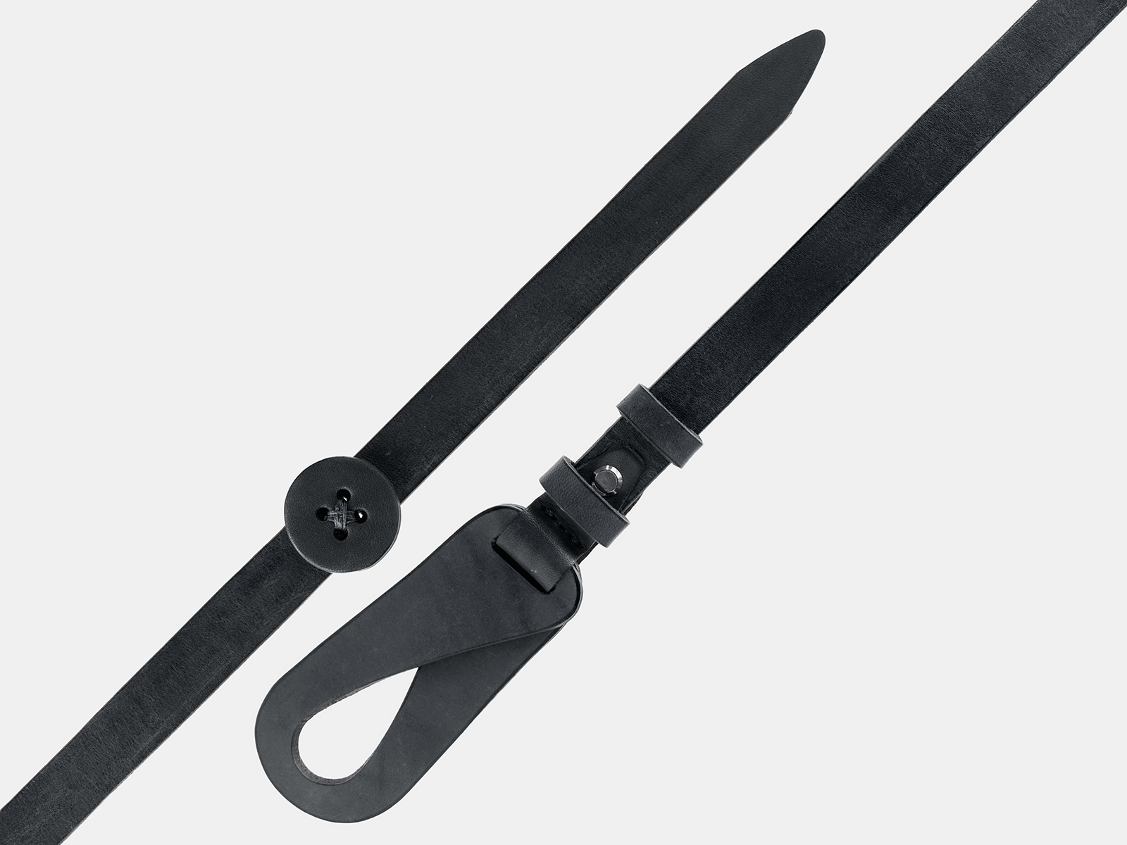 Кожаный черный женский джинсовый ремень B20-43