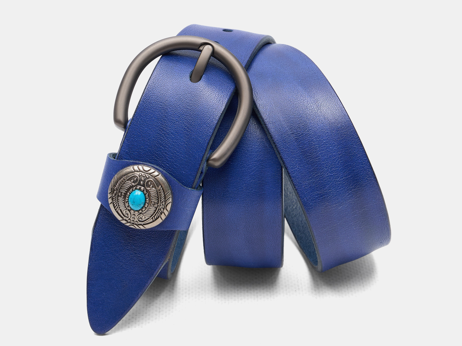 Кожаный электрик женский джинсовый ремень B40-2377