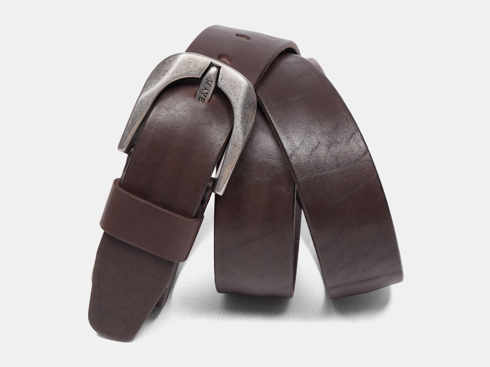 Кожаный коричневый мужской джинсовый ремень B40-2360