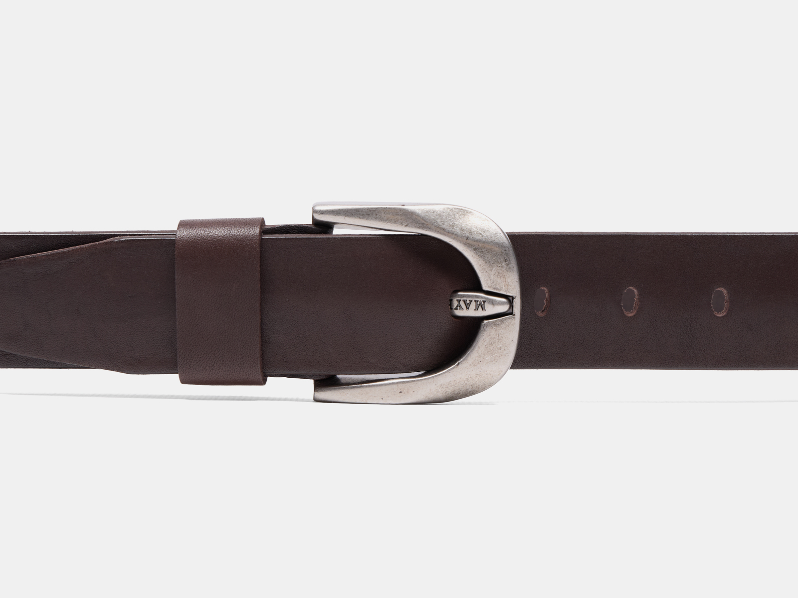 Кожаный коричневый мужской джинсовый ремень B40-2360