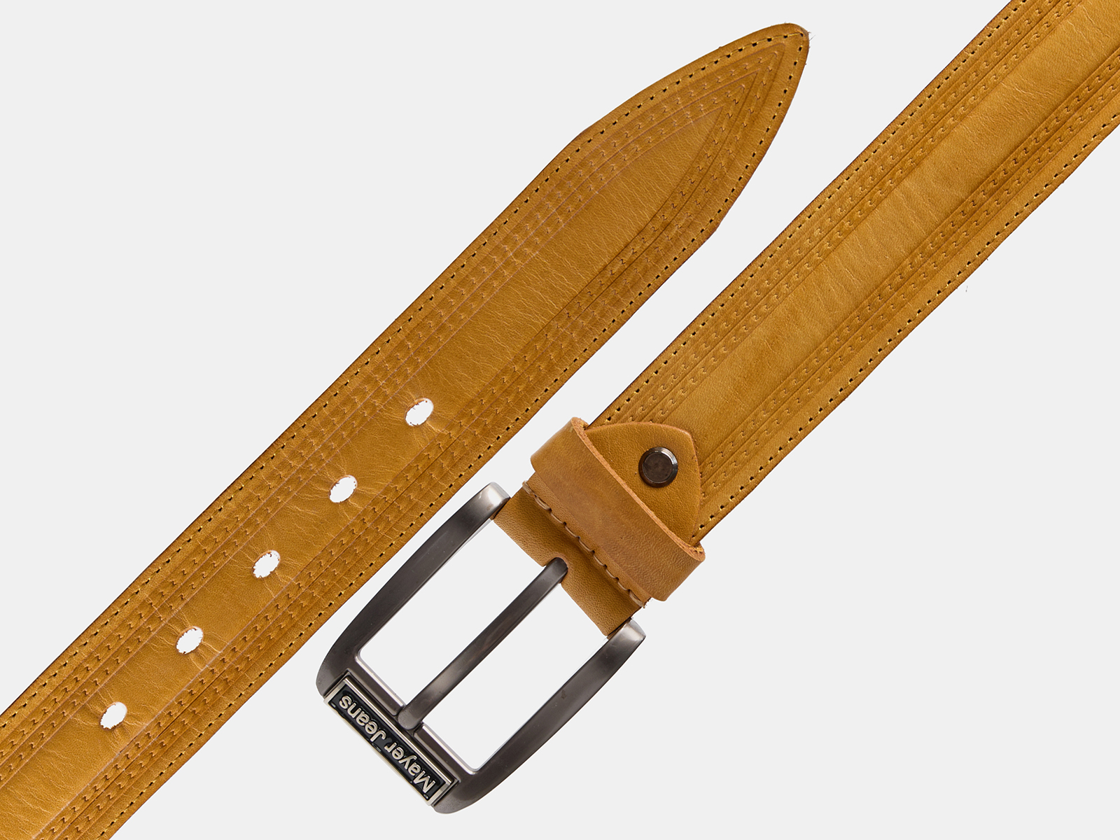 Кожаный манго мужской джинсовый ремень Double40 Mango3