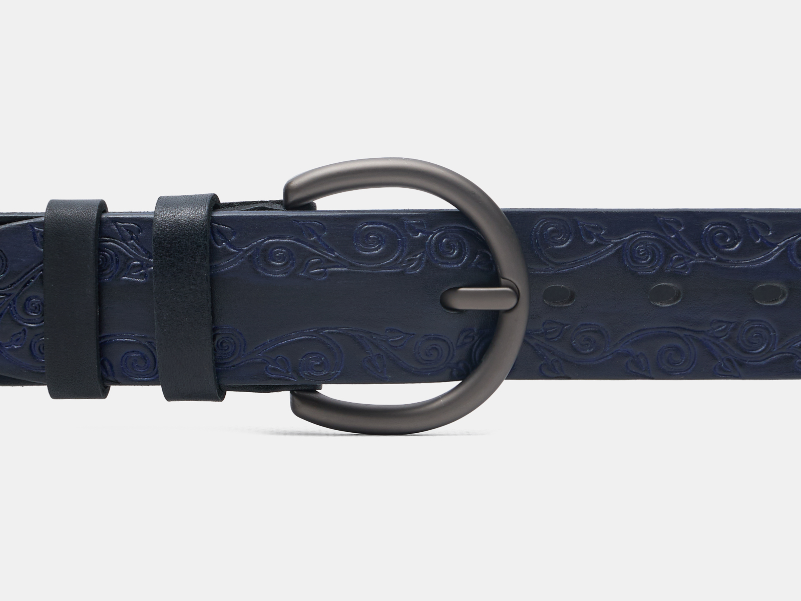 Кожаный синий женский джинсовый ремень Kovan40 BlueBlue H