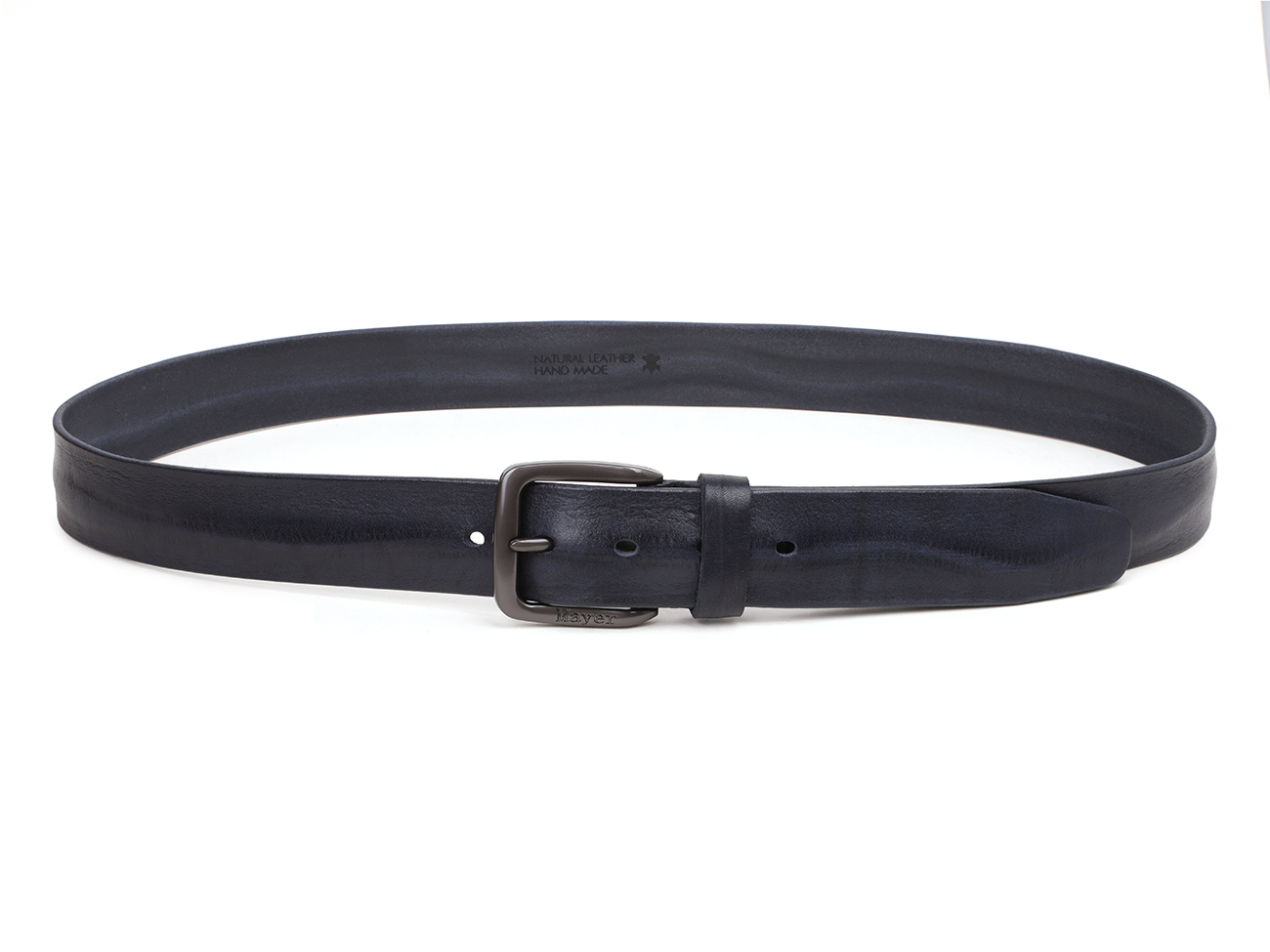 Кожаный синий мужской джинсовый ремень B40-1358