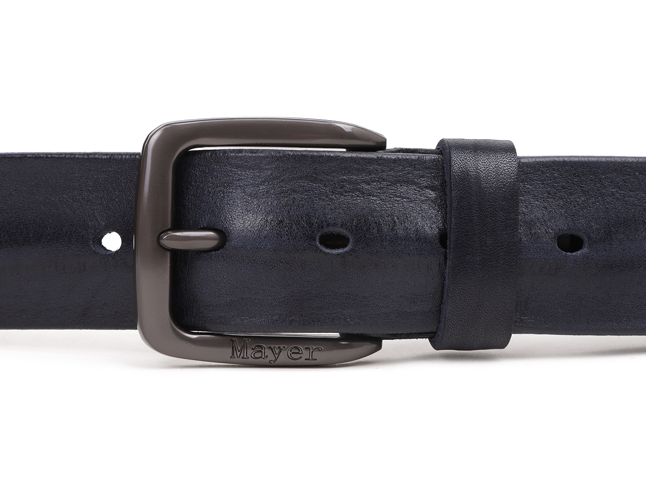 Кожаный синий мужской джинсовый ремень B40-1358