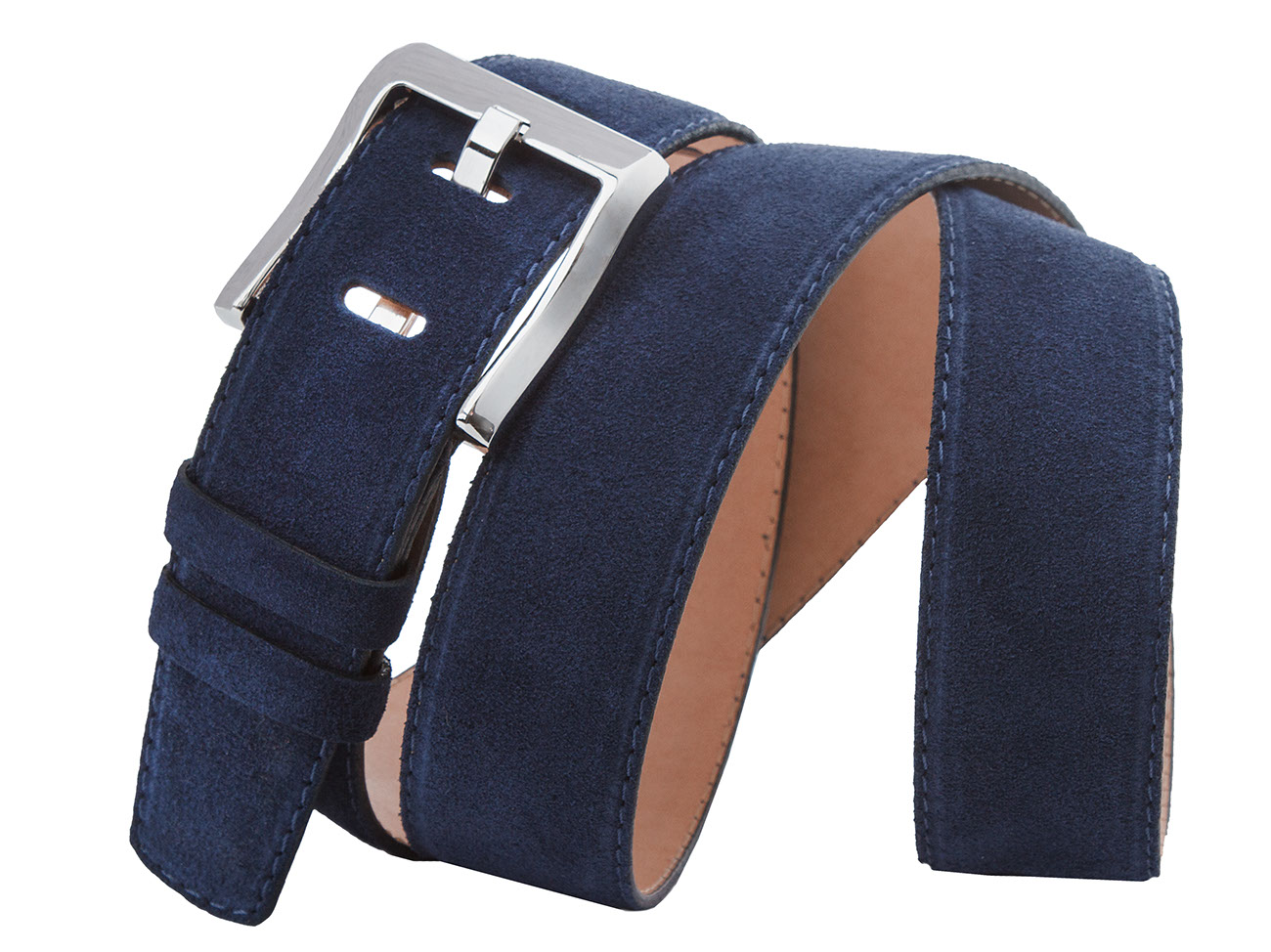 Кожаный синий женский джинсовый ремень B40-367