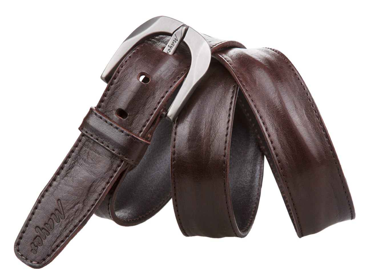 Кожаный коричневый мужской джинсовый ремень B40-481