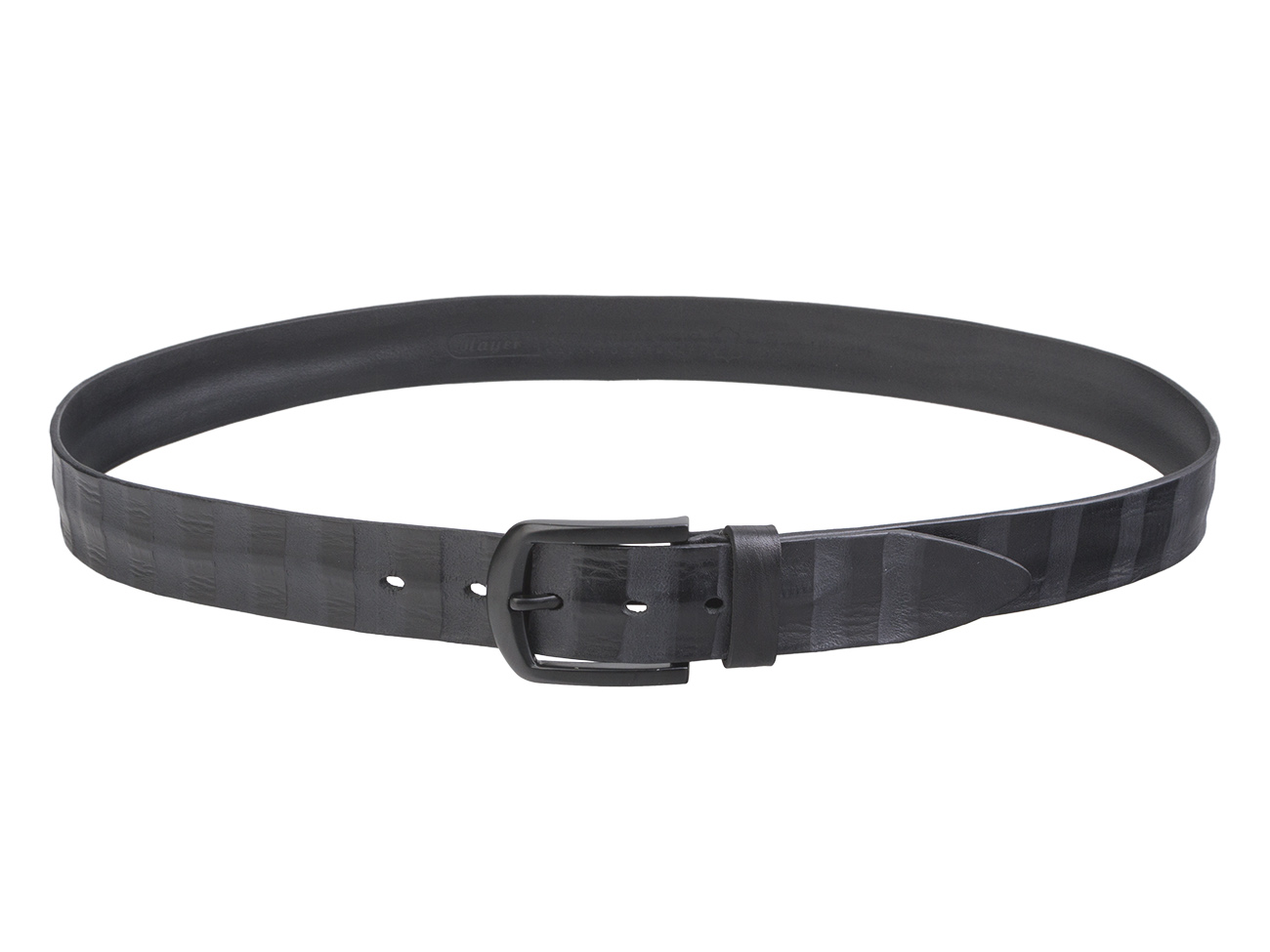 Кожаный черный мужской джинсовый ремень B40-845