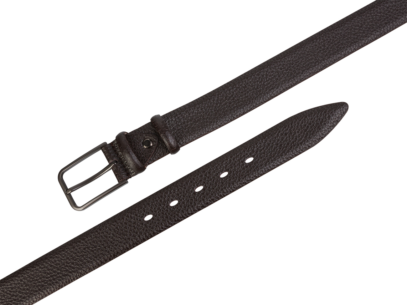 Кожаный коричневый мужской классический ремень DC35-37