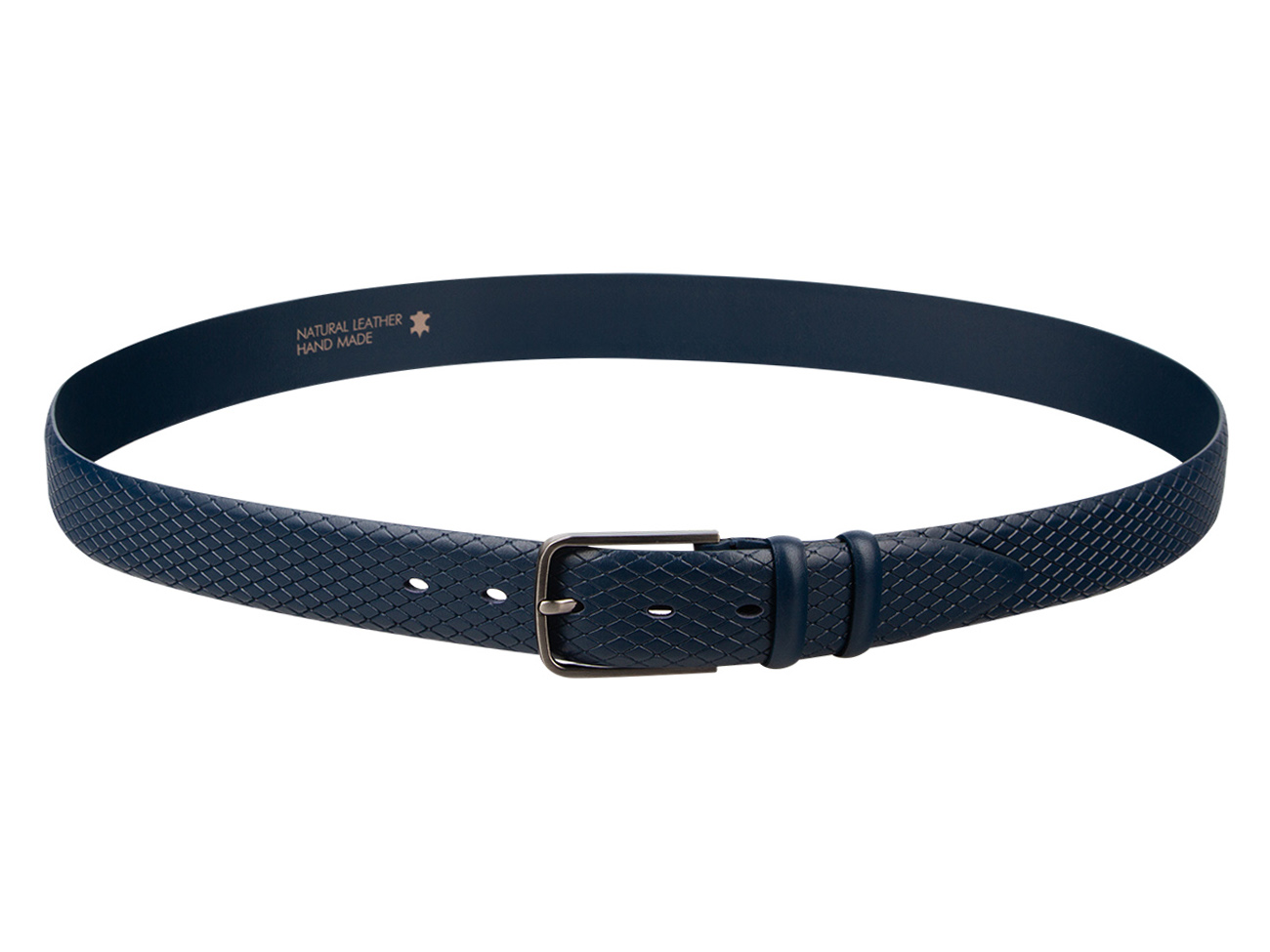 Кожаный синий мужской классический ремень DC35-61