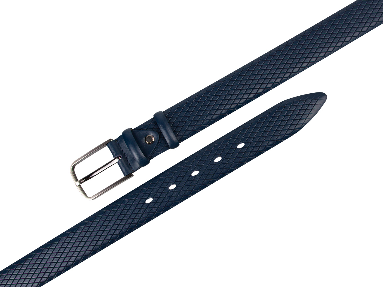 Кожаный синий мужской классический ремень DC35-61