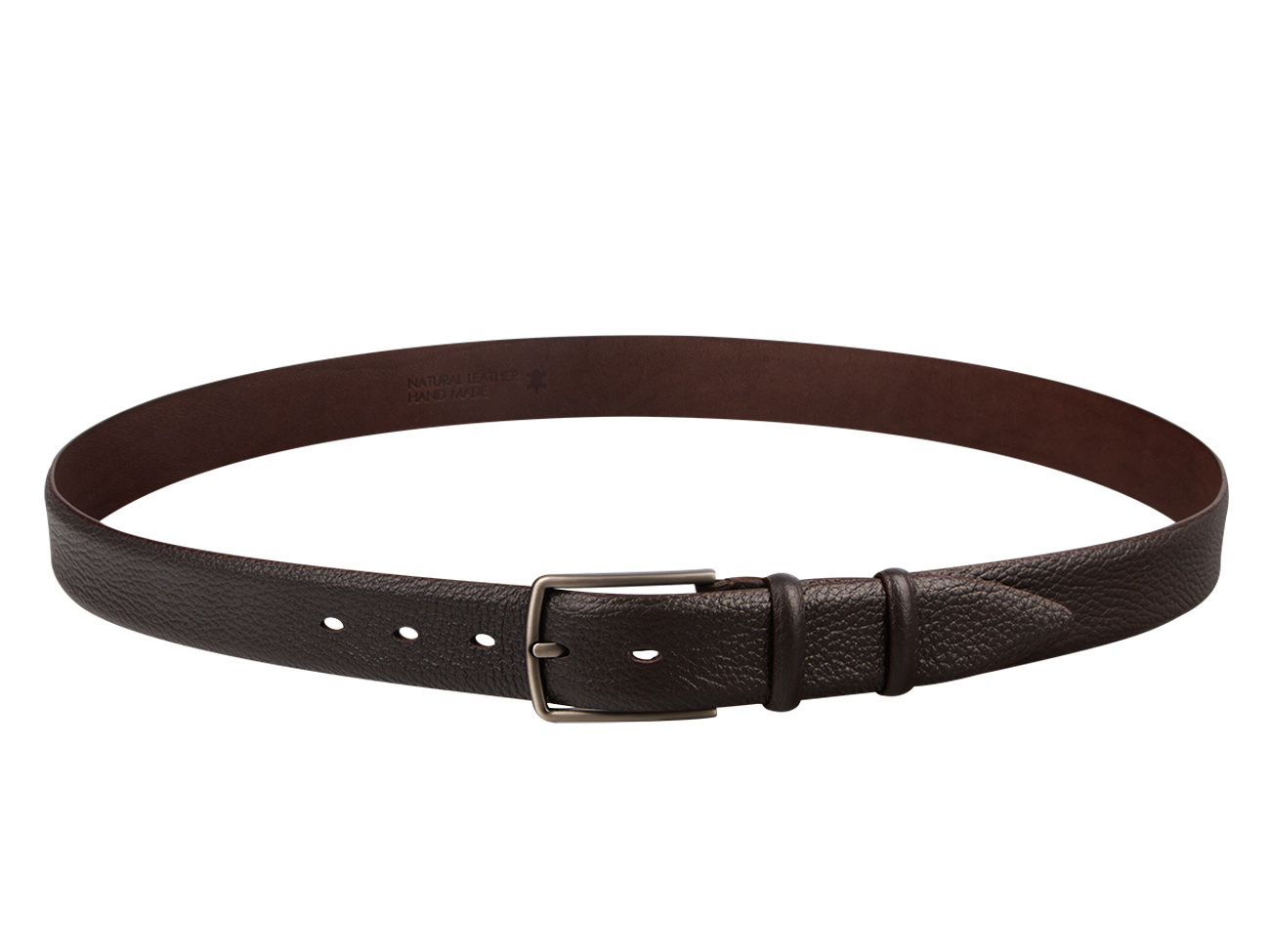 Кожаный коричневый мужской классический ремень DC35-68