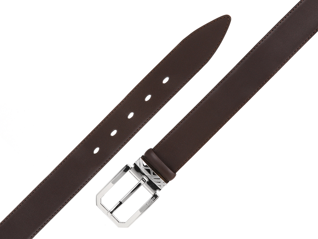 Кожаный коричневый мужской классический ремень DC35-90
