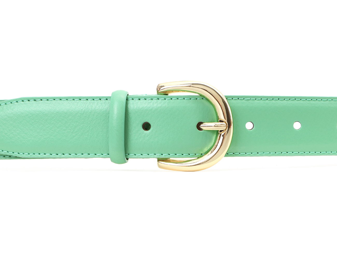 Кожаный салатовый женский джинсовый ремень B30-2017