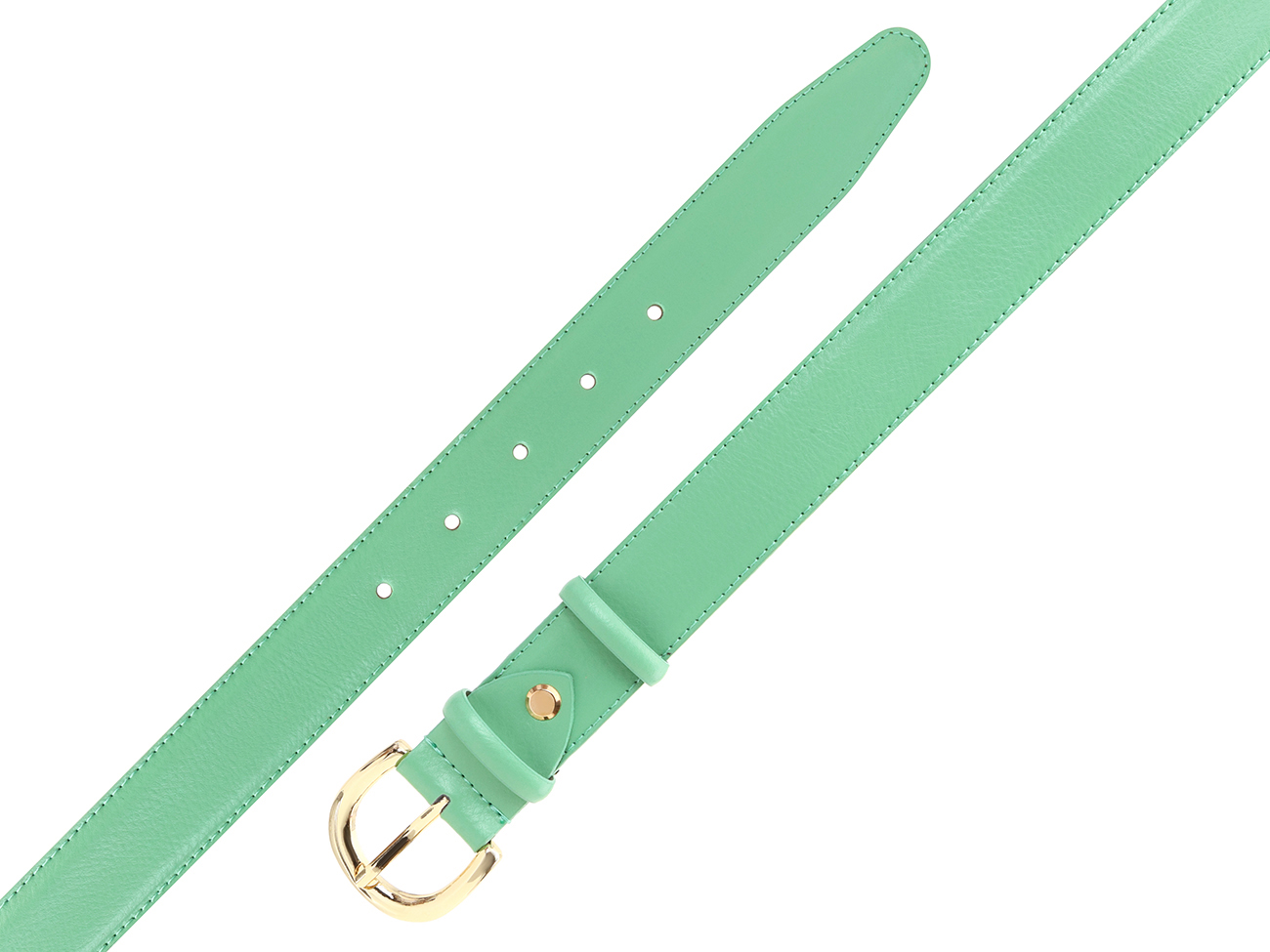 Кожаный салатовый женский джинсовый ремень B30-2017