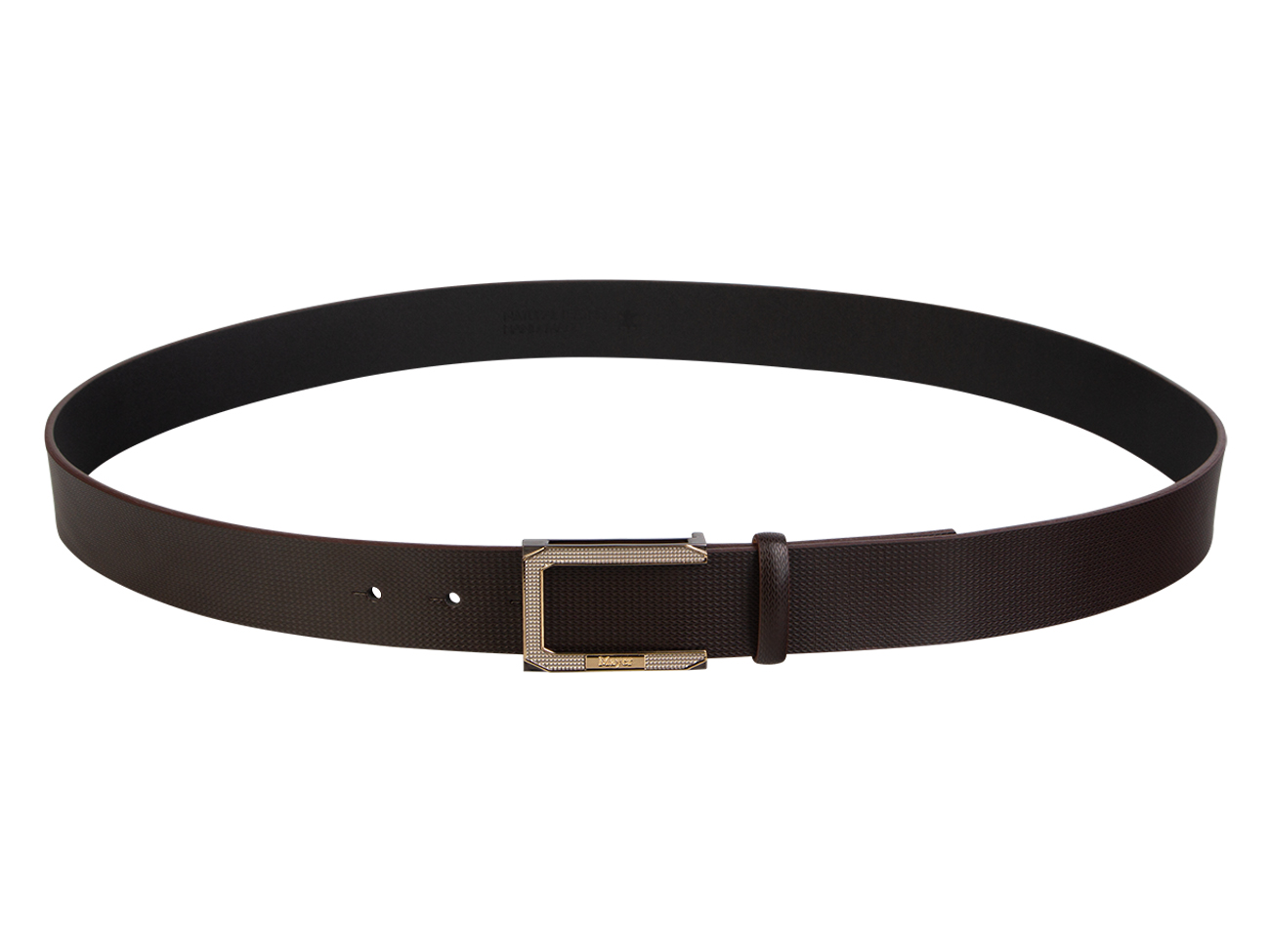 Кожаный коричневый мужской классический ремень PR35-203