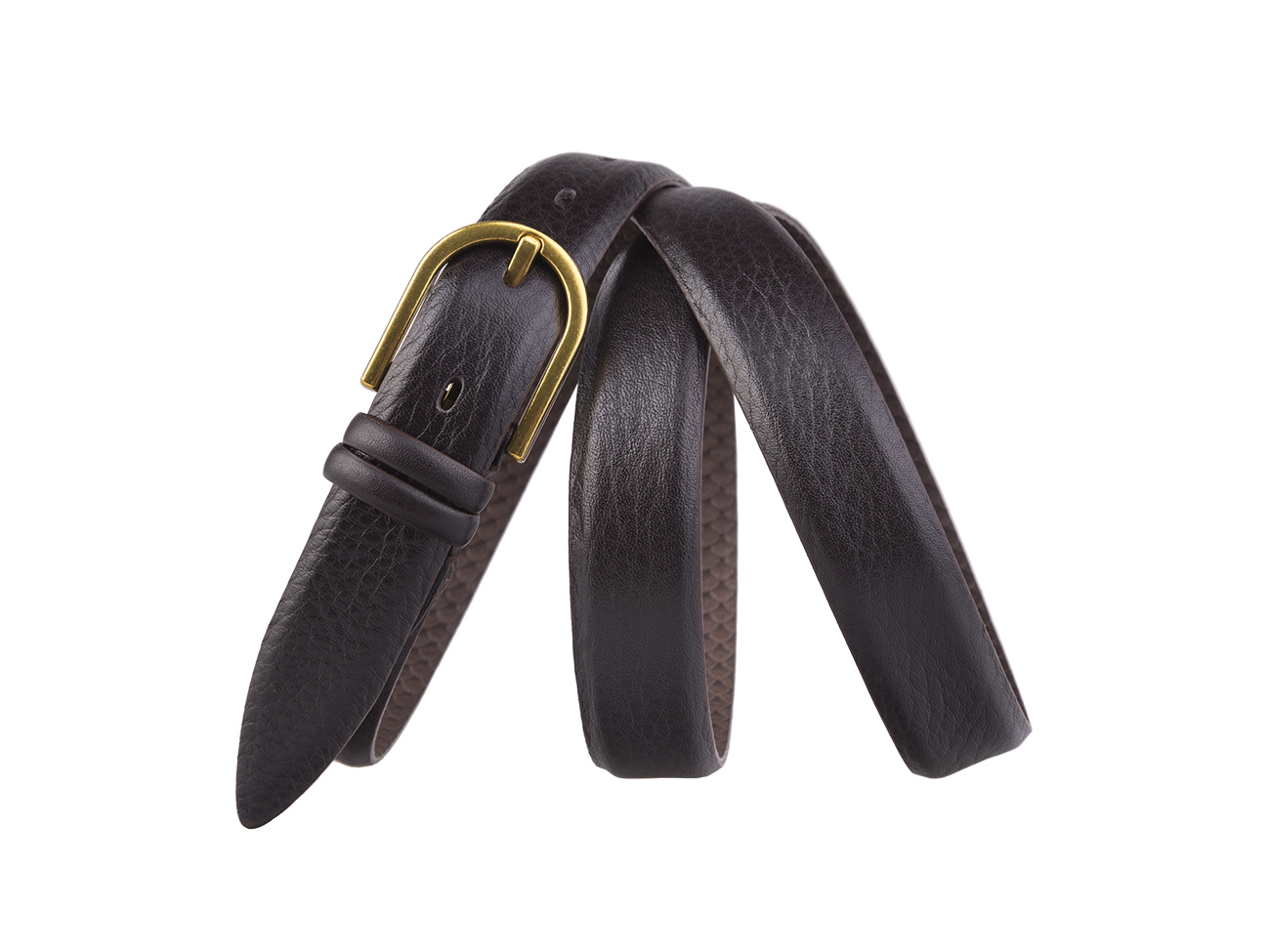 Кожаный  женский узкий ремень R25-11