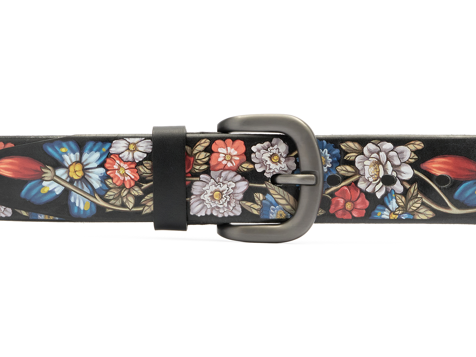 Кожаный черный женский джинсовый ремень 