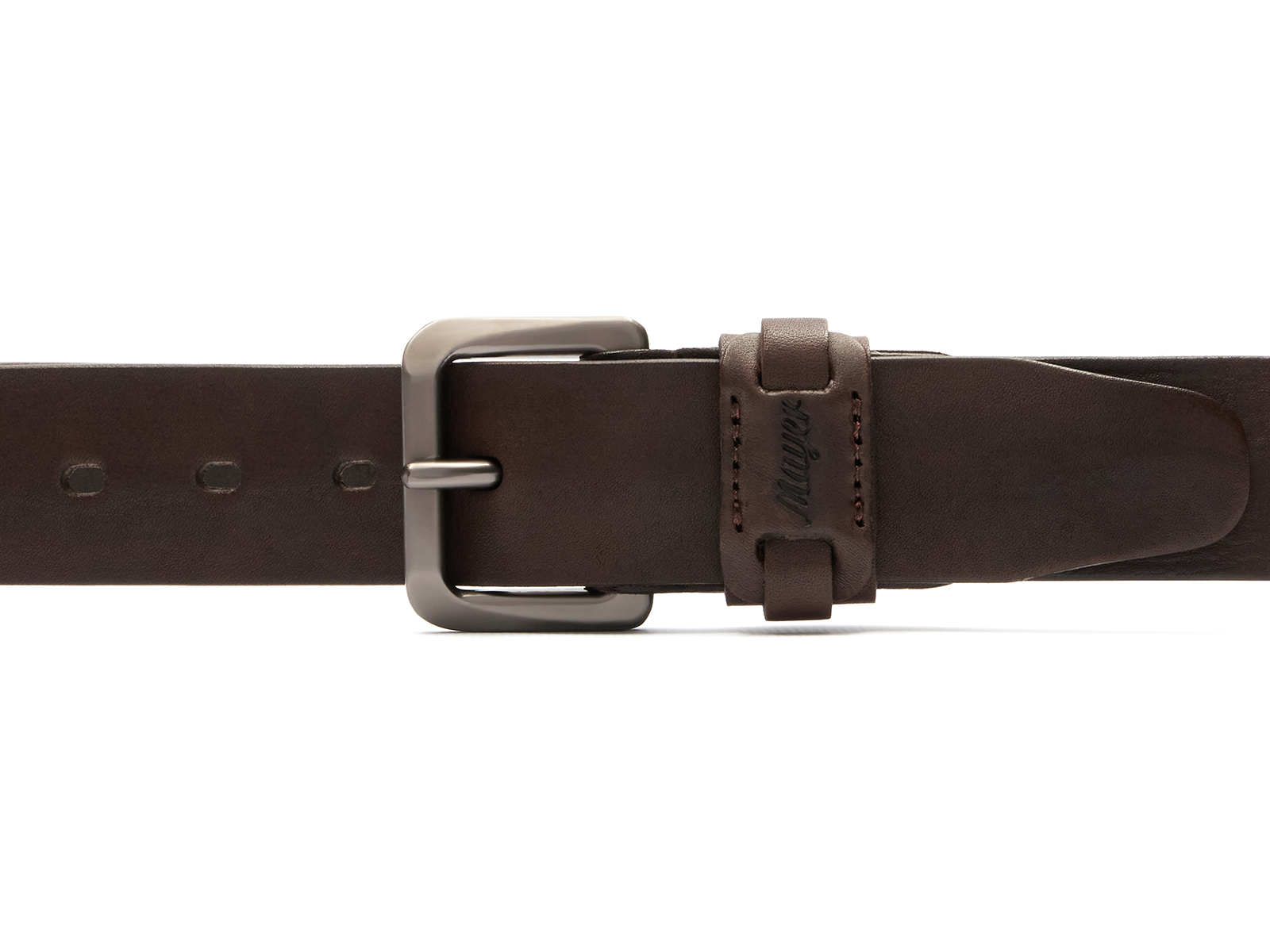 Кожаный коричневый мужской джинсовый ремень B40-2186