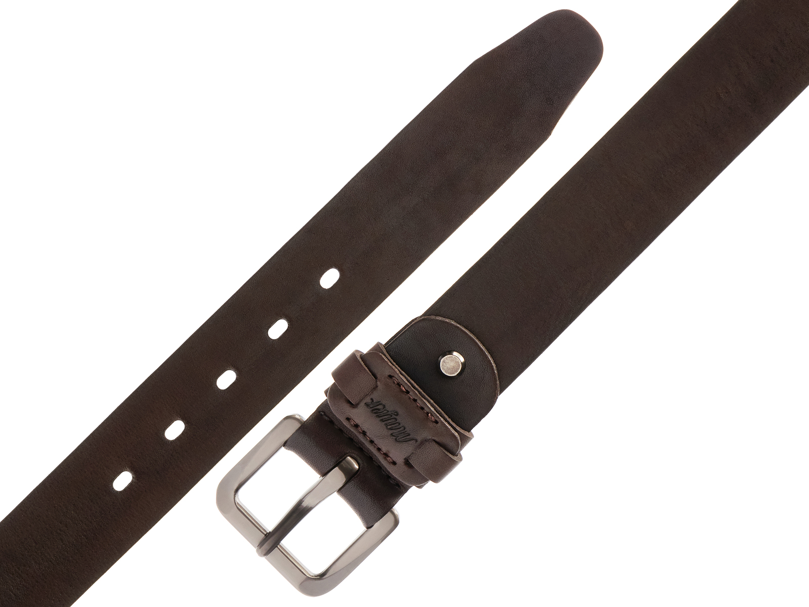 Кожаный коричневый мужской джинсовый ремень B40-2186