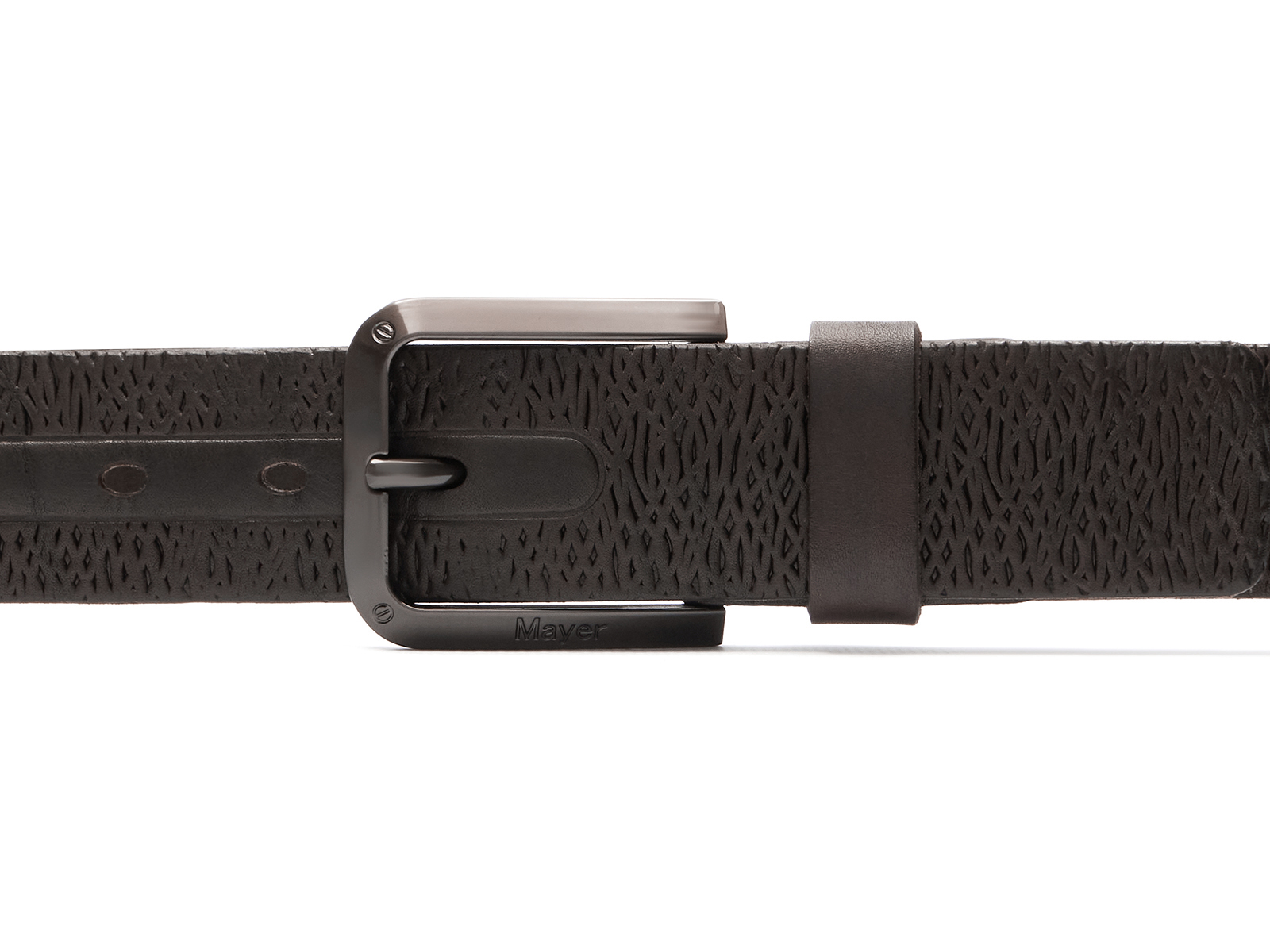 Кожаный коричневый мужской джинсовый ремень B40-2180