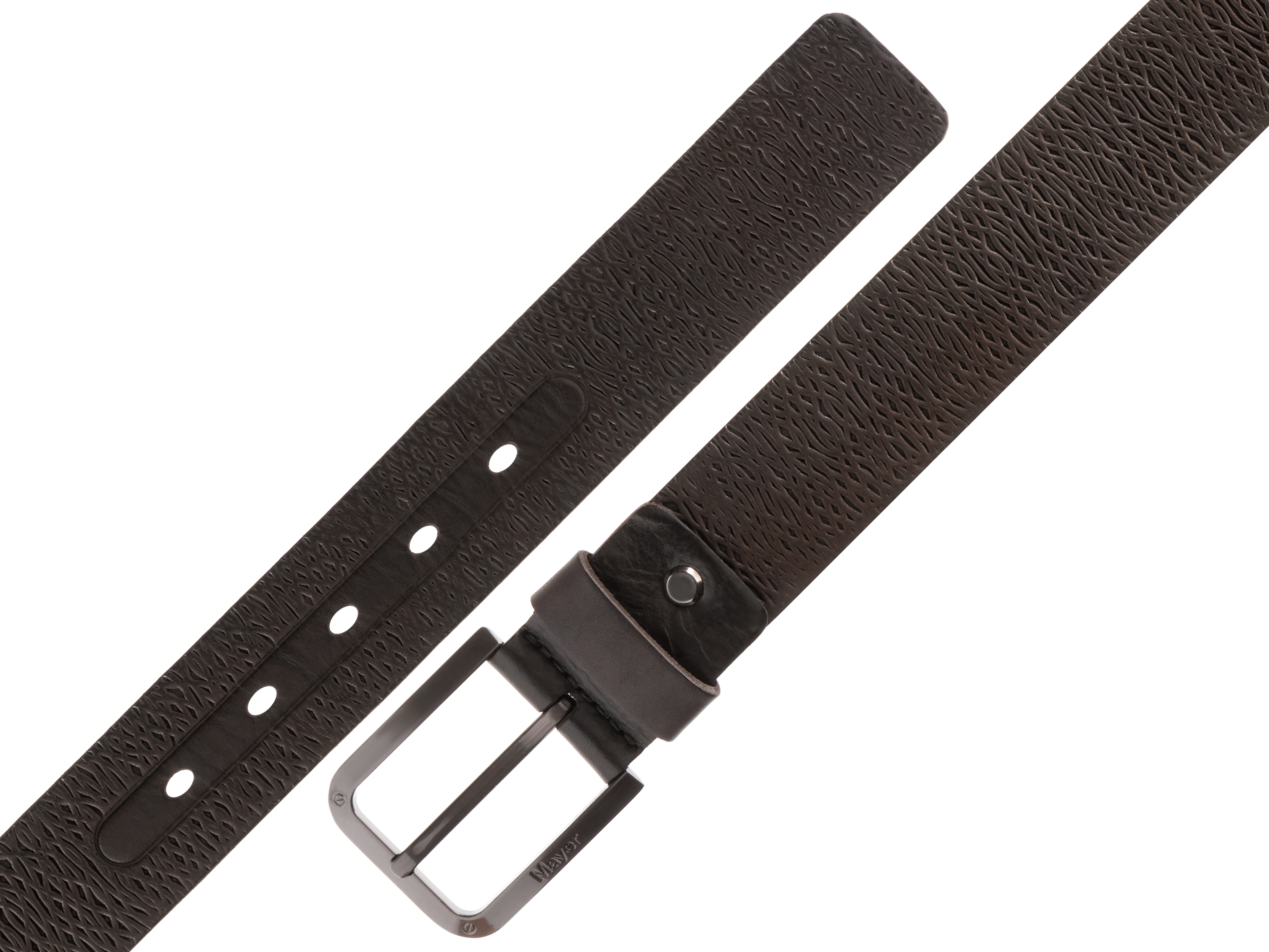 Кожаный коричневый мужской джинсовый ремень B40-2180