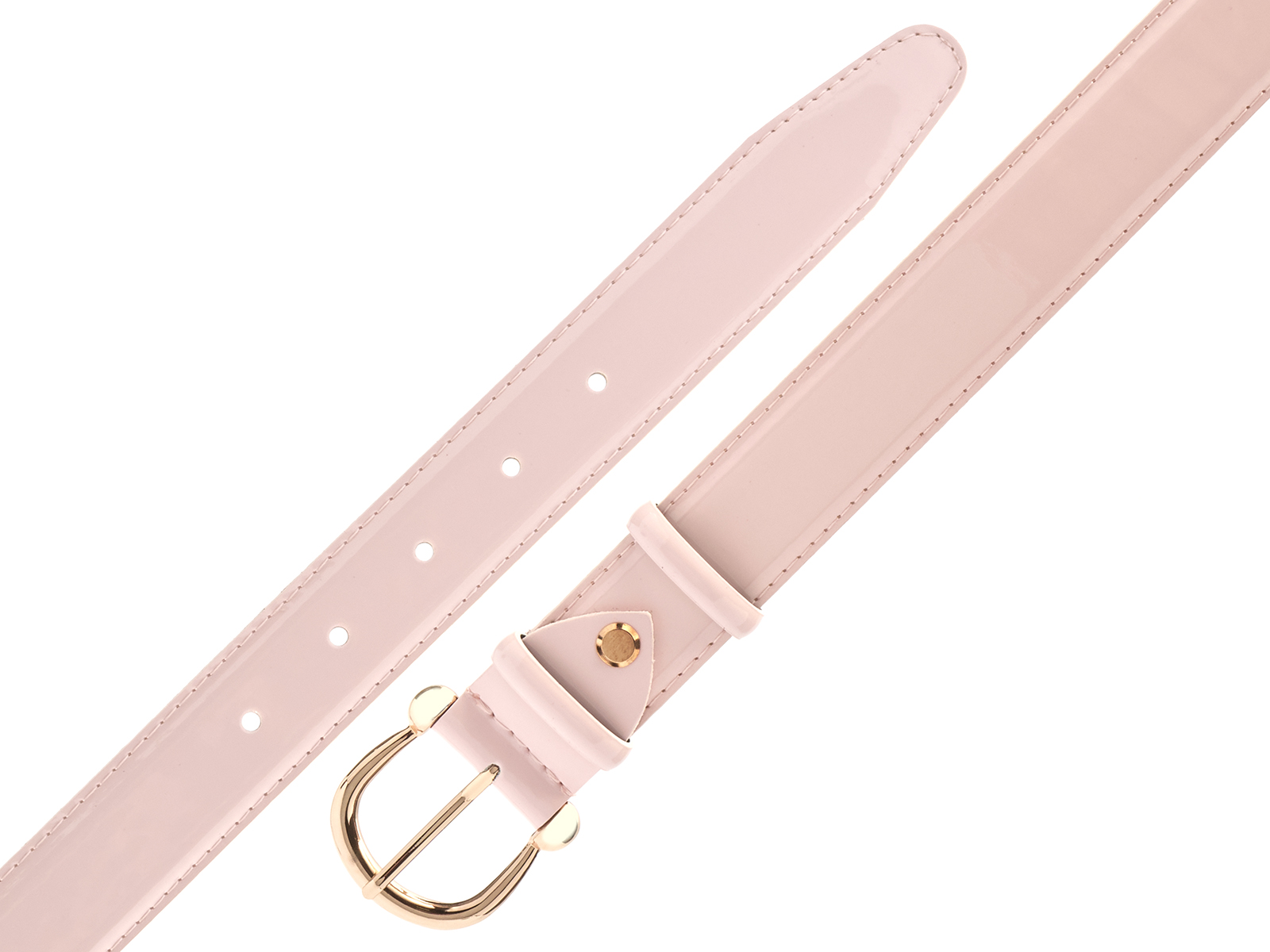 Кожаный розовый женский джинсовый ремень B30-2086